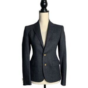 Sophisticated Charcoal Blazer with Gold Buttons